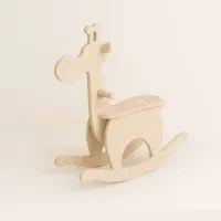 راکر چوبی خام کودک|تخت و صندلی بچه|تهران, تهرانپارس جنوبی|دیوار