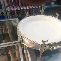 منقل قدیمی برنجی ۸ گوش روسی