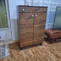 جاکفشی طرح چوب ۵ طبقه و یک کشو