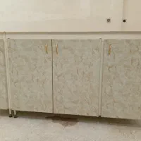 کابینت فلزی با هود و اجاق گاز و سینک|آب‌چکان و نظم‌دهنده ظروف|قزوین, |دیوار
