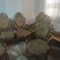 مبلمان 9 نفره سلطنتی چوب گردو