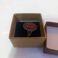 دوعدد انگشتر نقره با نگین یاقوت سرخ و عقیق یمنی|زیورآلات و اکسسوری|فردیس, شهرک سپاه|دیوار