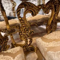 سرویس مبلمان و غذاخوری استیل ورق طلا