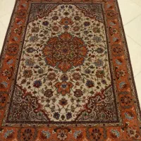 ذرع ونیم ۵۰ رج گل ابریشم ریزبافت تبریز دستبافت