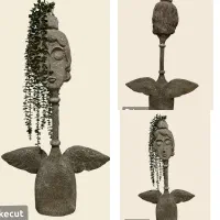 مجسمه دختر پاپیه ماشه