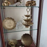 سرویس پذیرایی برنجی هندی.کاملا نو|ظروف سرو و پذیرایی|گنبد کاووس, |دیوار