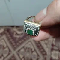 انگشترنقره925زنانه فیروزه ونگین های برلیان