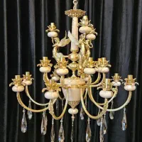 لوستر سقفی سنگی ویشکا برنجی کلاسیک نو