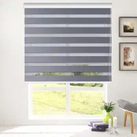 حراج پرده زبرا طوسی