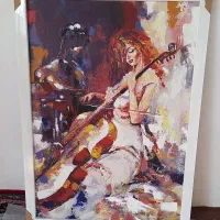 تابلو نقاشی با کنوس الیاف طبیعی|تابلو، نقاشی، عکس|رشت, پل تالشان|دیوار