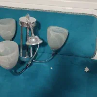 لوستر استیل حبابهای کریستالی|لوستر و چراغ آویز|تبریز, |دیوار