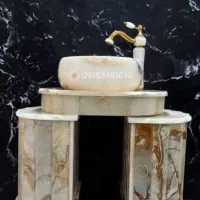 فروش روشویی سنگی و شیرالات بصورت پخش همراه با نصب