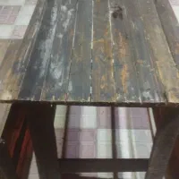 نیمکت و میز چوبی . جنگلی|میز و صندلی غذاخوری|سهند, |دیوار