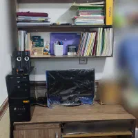 فروش میز کامپیوتر و کتابخانه چوبی