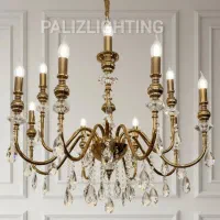 لوستر تلفیقی فلز و کریستال با ضمانت