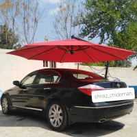 چتر و سایبان شیراز چیدمان با مبل و صندلی باغی