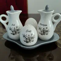 سرویس پنج تیکه آبلیمو و آبغوره با نمکدان|ظروف سرو و پذیرایی|تهران, مجیدیه|دیوار