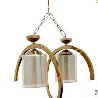 لوسترفنر ۲ لامپ نسکافه ای|لوستر و چراغ آویز|تهران, مسعودیه|دیوار