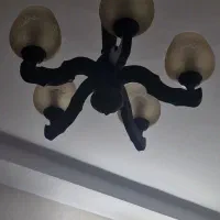 لوستر چوبی 5شاخه|لوستر و چراغ آویز|قم, پردیسان|دیوار