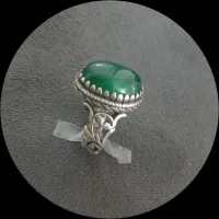 انگشتر نقره نگین یشم
