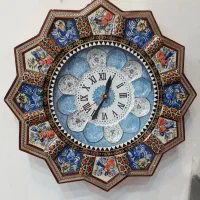 ساعت دیواری خاتم کاری مینا کاری تزئینی