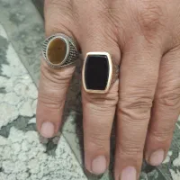 ۲عدد انگشتر نقره مردانه