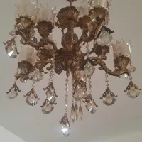لوستر برنجی ۱۰ شعله