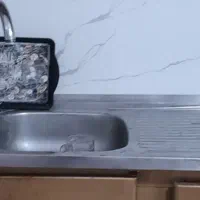 سینک ظرفشویی دولگنه|آب‌چکان و نظم‌دهنده ظروف|رودبنه, |دیوار