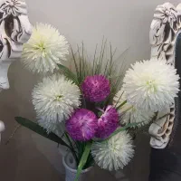 گل و گلدان مصنوعی داوودی و رز