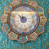 ساعت سایز بزرگ مینا کاری و قاب خاتم