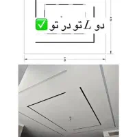 طراحی سقف کناف نقاشی و لاینر همه باهم درتیم ما|خدمات پیشه و مهارت|قائم‌شهر, |دیوار