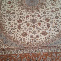 یک جفت فرش کرک ابریشم اصفهان ۱۲ متری