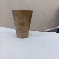 لیوان برنجی خطاطی شده روش قدیمی