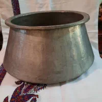 قابلمه دیگ مسی قدیمی عتیقه دست ساز چکشی