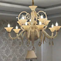 لوستر لوکس ۱۲ شاخه کریستال اتریشی وارداتی
