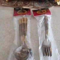 ۴دست قاشق وچنگال غذا خوری طرح اناناسی سیلور طلایی|کلکسیون و سرگرمی|تهران, گمرک|دیوار