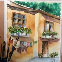 فروش نقاشی آبرنگ نفیس - فروش یه جا فوری