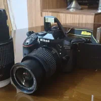 دورببن نیکون ۵۳۰۰ با دو لنز حرفه ای نیکون