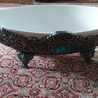 ظروف پذیرایی سیلور نگین دار