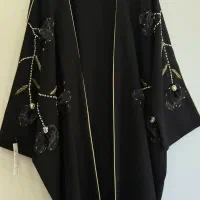 مانتو عبایی مشکی مجلسی