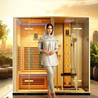 کابین دوقولوی سونا بخار و خشک نصب در قم دوش جکوزی|لوازم حمام|قم, باجک یک|دیوار