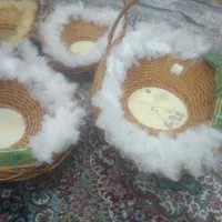 سبد چوبی حصیری|صنایع دستی و سایر لوازم تزئینی|یزد, |دیوار