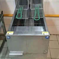 سرخ‌کن اتوماتیک صنعتی دو لگنه سالم و آماده کار