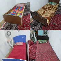 تخت یک نفره همراه با تشک