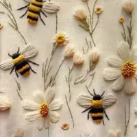 آموزش گلدوزی دستی با نخ کاموا و دمسه و سرمه دوزی