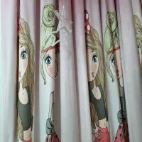 تخت بچه و روتختی ۴ تیکه جنس و ۴ قواره پرده عروسکی|تشک تختخواب|بهشهر, |دیوار