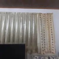 مبل ۵نفره چرم وپارچه همراه پرده|مبلمان خانگی و میز عسلی|چمستان, |دیوار