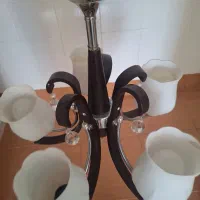 لوستر طرح چوب و استیل