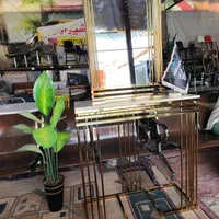 ست آینه و کنسول فلزی طلایی و نقره ای رنگ فورتیک|بوفه، ویترین، کنسول|شیراز, وزیرآباد|دیوار
