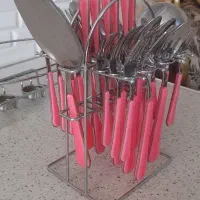 استند قاشق چنگال ۳۳ پارچه در حد نو|آبچکان و نظمدهنده ظروف|ساوه, |دیوار